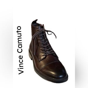 SB12  New in Box - VINCE CAMUTO Men’s Ferko Lace-Up Cap Toe Boot Size 8